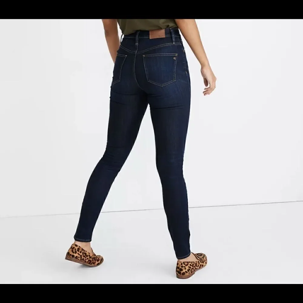 NWT Madewell Curvy High-Rise Skinny Jeans in Larkspur: TENCEL Denim Edition